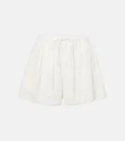 [Ulla Johnson] Ulla Johnson Isla crochet-trimmed cotton shorts AU 12 white
