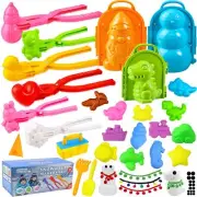 JMUQ 50pcs Snowball Maker Snow Toys for Outdoor Winter Fun Includes Heart Shaped