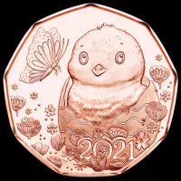 在飛比找蝦皮購物優惠-現貨 2021 奧地利 小雞 紀念幣 硬幣 5歐元