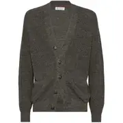 [Brunello Cucinelli] Brunello Cucinelli Embossed-buttons Cardigan 56 IT GREY