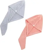 PLAFOPE Super Absorbent Hair Dryer Cap Turban Pcs Dry Hair Hat for Women Quick Drying