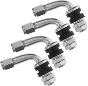 Tire Valve Extension Fitting 4pcs 90 Degree Valve Stem Extender for Car/motorcycle Inflation