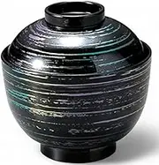J-Kitchens Miso Soup Bowl Shoan Iris 3.7 x 3.6 inches (9.3 x 9.2 cm), Made in Japan