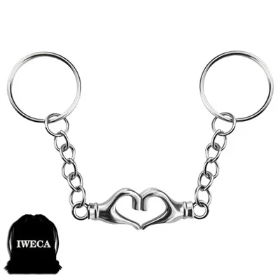 Matching Keychain for Couples Magnetic Key Chain Gifts for Couple Silver04
