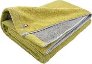 Imabari Towel + Reversible Large Bath Towel, Yellow, Gray, 27.6 x 51.2 inches (70 x 130 cm), 100% Cotton, Thick, Water Absorbent, Everyday Use, Made in Japan, Sweet Twisted Towel Brand