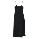 [Coperni] Coperni Side-split Strap Midi Dress 40 FR BLACK