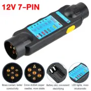12V 7 Pin Car Towing Light Tester Trailer Plug Socket Diagnostic Tools Caravan