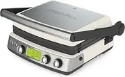 GreenPan Contact Grill, Cloud Cream, Multi-function 7-in-1 design, toxmin free - Thermolon volt, removable/reversible grill and teppanki casr aluminium plates, double cooking surface