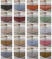 Ambesonne Ethnic Bedskirt Elastic Wrap Around Skirt Gathered Design
