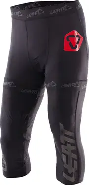 Leatt Knee Brace Shorts, black-red, Size M L for Men Black Red