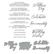 Spellbinders BetterPress Let's Celebrate Sentiments Press Plate & Die Set BP123