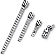 4 Piece 1/2 Inch Drive Extension Bar Set, 1/2 Inch Drive Socket Extension Set In