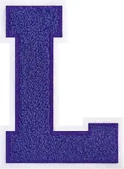 FlashMind 4-1/2" Varsity Letter Patches Purple Iron on Letters Sew on Chenille Letter Patches for Clothes/Letterman Jackets/Hoodies/Shirts/Jeans L