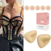 Double Sided Sticky Bra Pads Inserts Instant Lift Push up Bikini Pad Reusable