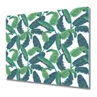 Glass Induction Ceramic Hob Cover Banana Leaf Tropical Floral 60x52