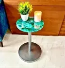 Green Agate Round Table Top, Centre Table, Coffee Table, Side Table, Sofa Table.