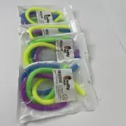 4 PKG NUTTY TOYS Monkey Noodle Sensory Fidget Stress Relief Stretchy New