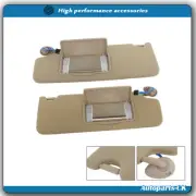 W/Lights Mirror Sun Visor For 18-20 Ridgeline 2017-2021 Honda Pilot Beige LH+RH