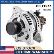 Alternator 11577 For 2011-2013 Toyota Corolla Matrix L4 1.8L 110Amp AND0597 (for: Toyota)