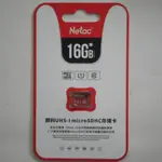 NETAC朗科 16GB MICRO SDHC/TF 存儲卡 CLASS 10