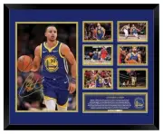 STEPHEN CURRY GOLDEN STATE WARRIORS 2019/20 SIGNED PHOTO L/E FRAMED MEMORABILIA