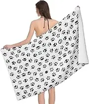 VPPUR Dog Paw Pattern Print Camping Bath Towel 52 x 32 in Soft Highly Absorbent Quick Dry Towels for Bathroom