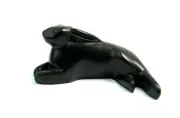 Quintessence (UK) Miniature Resting Hare Stone/Resin Figurine Black