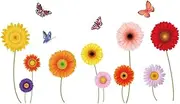 Flowers Baseboard Wall Stickers Self-adhesive Furniture Wallpaper Self-Assembly Decals Nursery Bedroom Home Ornaments Type 2