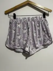 NEW Peter Alexander Women’s Lilac Striped Dog Sleep Shorts Size XS Pyjama PJ