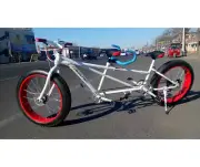 Lanying Two Seater Fat Tire 26in Single Speed Steel Tandem Bicycle NEW