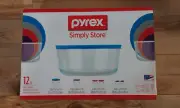 Pyrex Simply Store Meal Prep Food Storage Containers (12-Piece Set) New!