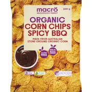 Macro Organic Corn Chips Spicy BBQ 200g