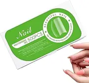 Acrylic False Nails Tips Kit | False Nail Press onto Soft Gel Square Tips 500x | Pre-Buff Break Resistant Reusable Nail Extensions for Home Salon