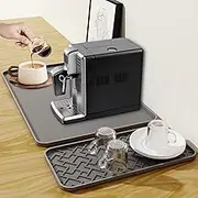 Silicone Coffee Mat - Removable Silicone Mat with Concave and Convex Design, Leak-Proof and Non-Slip, Suitable for Use Under the Coffee Machine to Keep the Countertop Clean