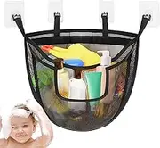 Dgayaeic Bathtub Toy Storage,Corner Mesh Bath Toy Organizer Basket Bin - Mesh Baby Bin Basket for Bathroom Kitchen Cupboard Swimming Living Room Closet Kids Dorm Toyroom Home Train Organization