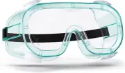 Protective Safety Lab Goggles over Glasses with Anti-Fog Coating, Clear Scratch