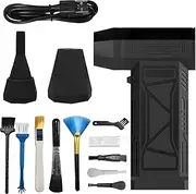 Electric Air Duster, 150000RPM Super Power Cordless Air Duster, 3-Gear Adjustable Mini Blower with Rechargeable Battery, Dust Blower for Computer, Keyboard, House, Outdoor Car (Black)