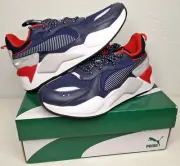 Puma RS-X Core Mens Size 8 Blue White Athletic Running Walking Shoes Sneakers