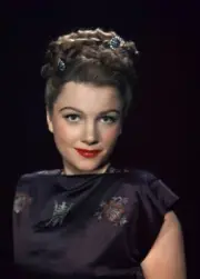 Anne Baxter color portrait of the actress circa 1948 Historic Old Photo