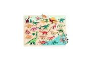 22pc Djeco Dinosaur Wooden Peg Puzzle 42x30cm Kids Children Play Toy 2y+