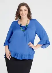 ts Taking Shape Top Size XL (24) Sensation Boho Luxe Style NWT