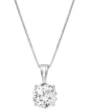 14K 1.50 ct. tw. Lab Grown Diamond Solitaire Pendant