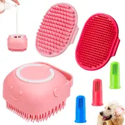 6pcs Dog Bath Brush Dog Shampoo Brush Dog Scrubber For Bath Dog Scrubber