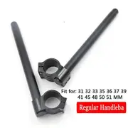 Silver Fork Tube Motorcycle Clip On 7/8 CNC Handlebar Regular Riser For 33mm 35mm 37mm 39mm 41mm 43mm 45mm 48mm 50mm 51mm 36mm