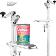 Stainless Steel Manual Can Opener with Spare Blade - Ideal for Restaurants