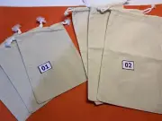 Calico Drawstring Storage Bag 100%Cotton (Bulk) Gift Bags (20x15) cm (30x20)cm