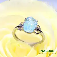 在飛比找ETMall東森購物網優惠-水晶【Naluxe】天然寶石海水藍寶石原礦造型戒指(3月誕生
