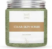 NAT ESSE Clear Skin Scrub - Reduces marks on skin | Face & Body Scrub | Tan removal | Blemish free | | Herbal face scrub | Herbal body scrub | Plant-Based skin care | No chemicals or preservatives