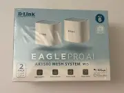 D-Link EAGLE PRO AI WiFi 6 AX1500 Mesh System M15 Wireless Router 2 Pack NEW
