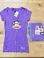 Paul Frank Juniors Women’s Balloon Julius Purple T-Shirt Size M